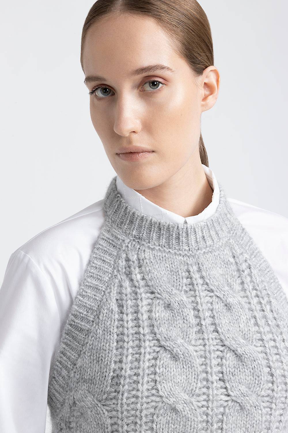 Peserico Top tricot in filato di lana, seta, cashmere e alpaca Negozi Online
