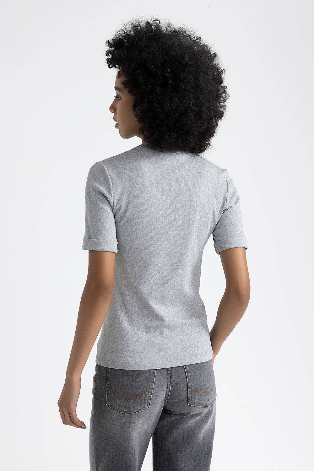 Peserico T-shirt in jersey con Punto Luce Consegna Veloce