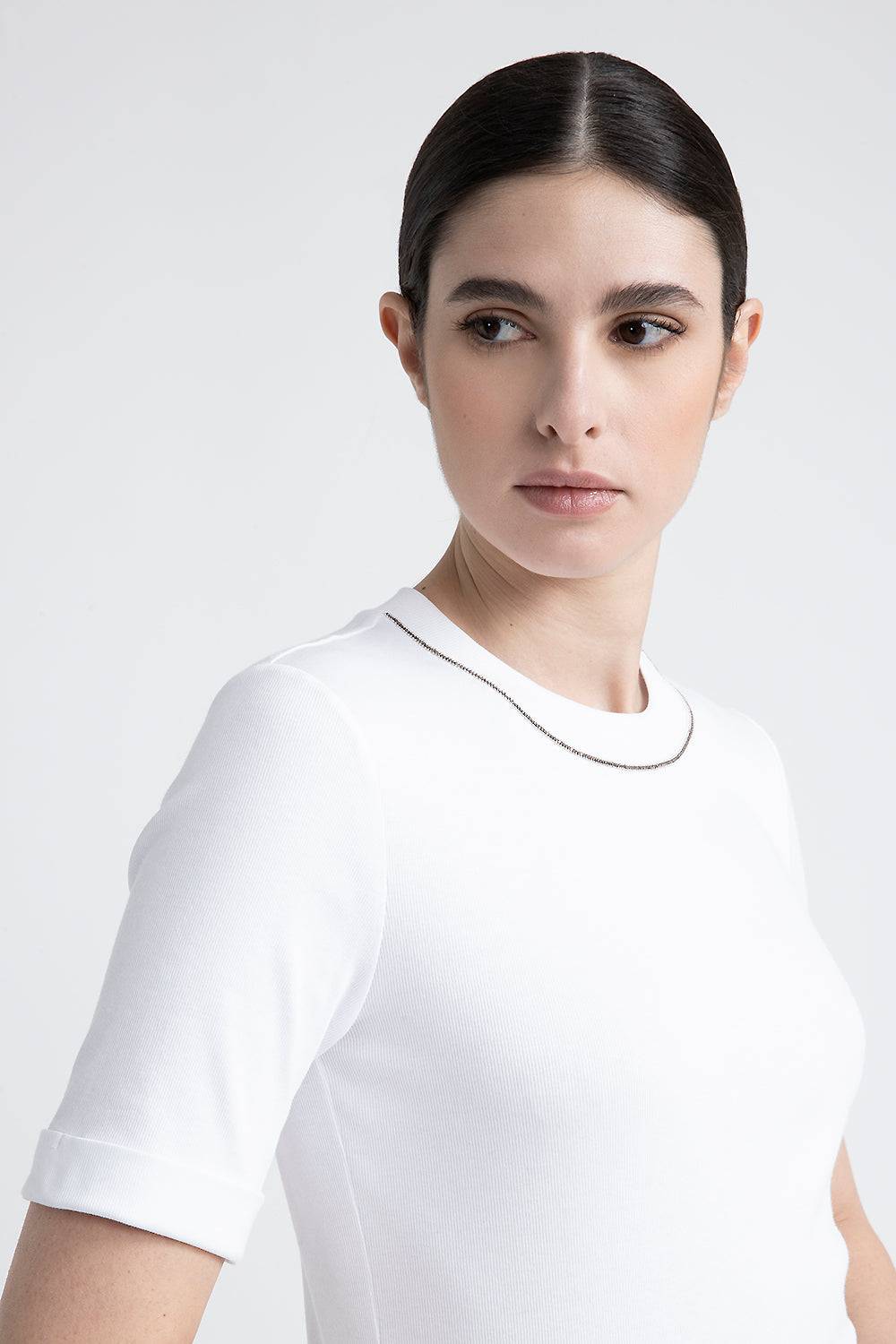 Peserico T-shirt in jersey con Punto Luce Promozione Limitata