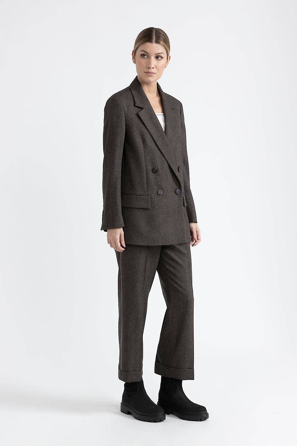 Peserico Blazer doppiopetto in lana, cashmere e seta Fino Al -60%