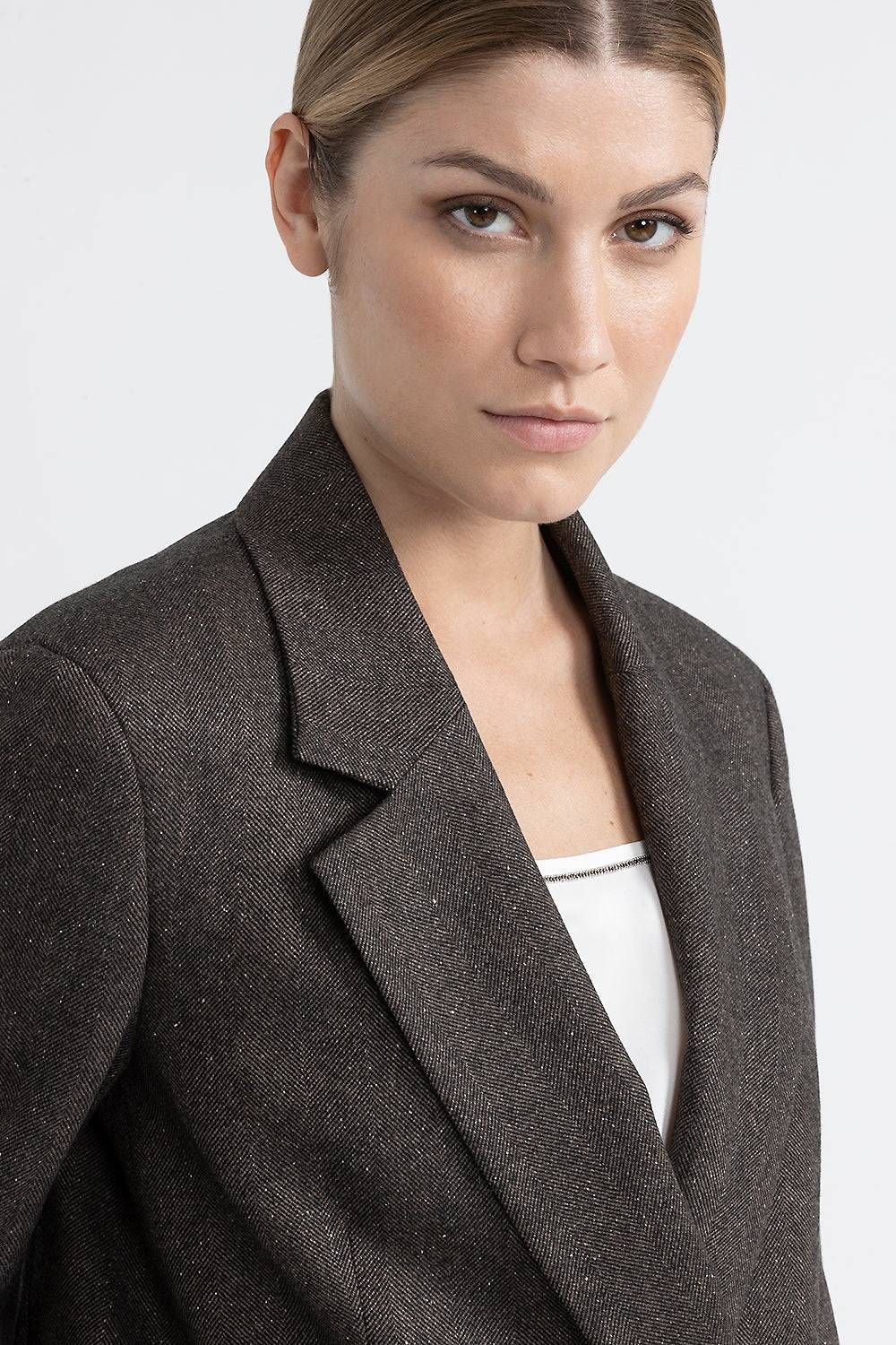 Peserico Blazer doppiopetto in lana, cashmere e seta Fino Al -60%