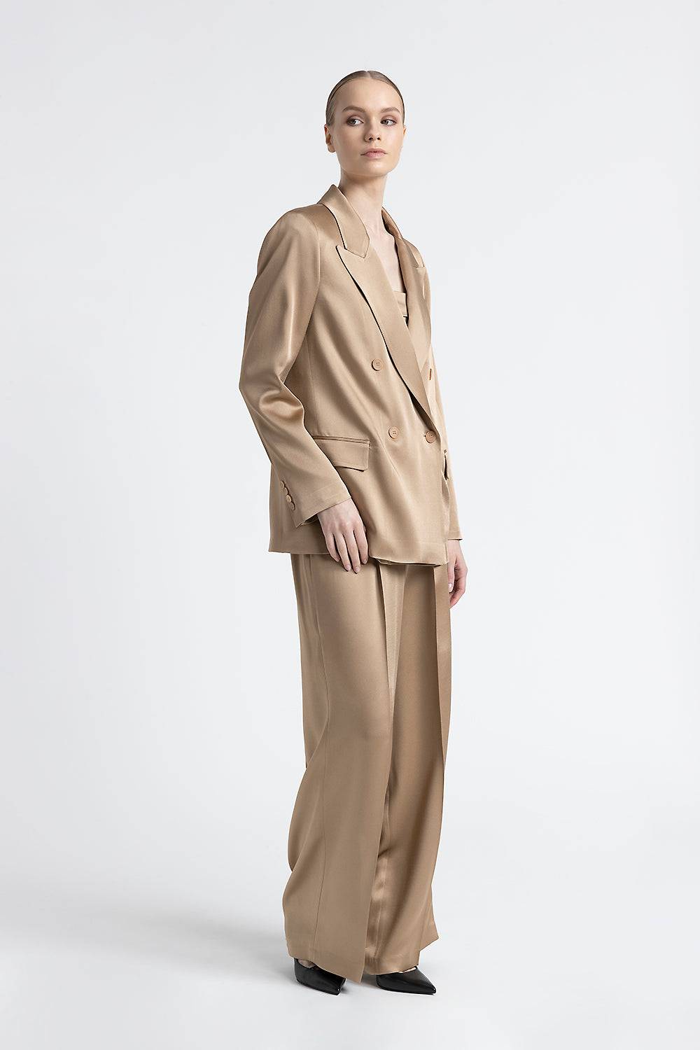 Peserico Blazer doppiopetto in cady enver satin Shopping Online