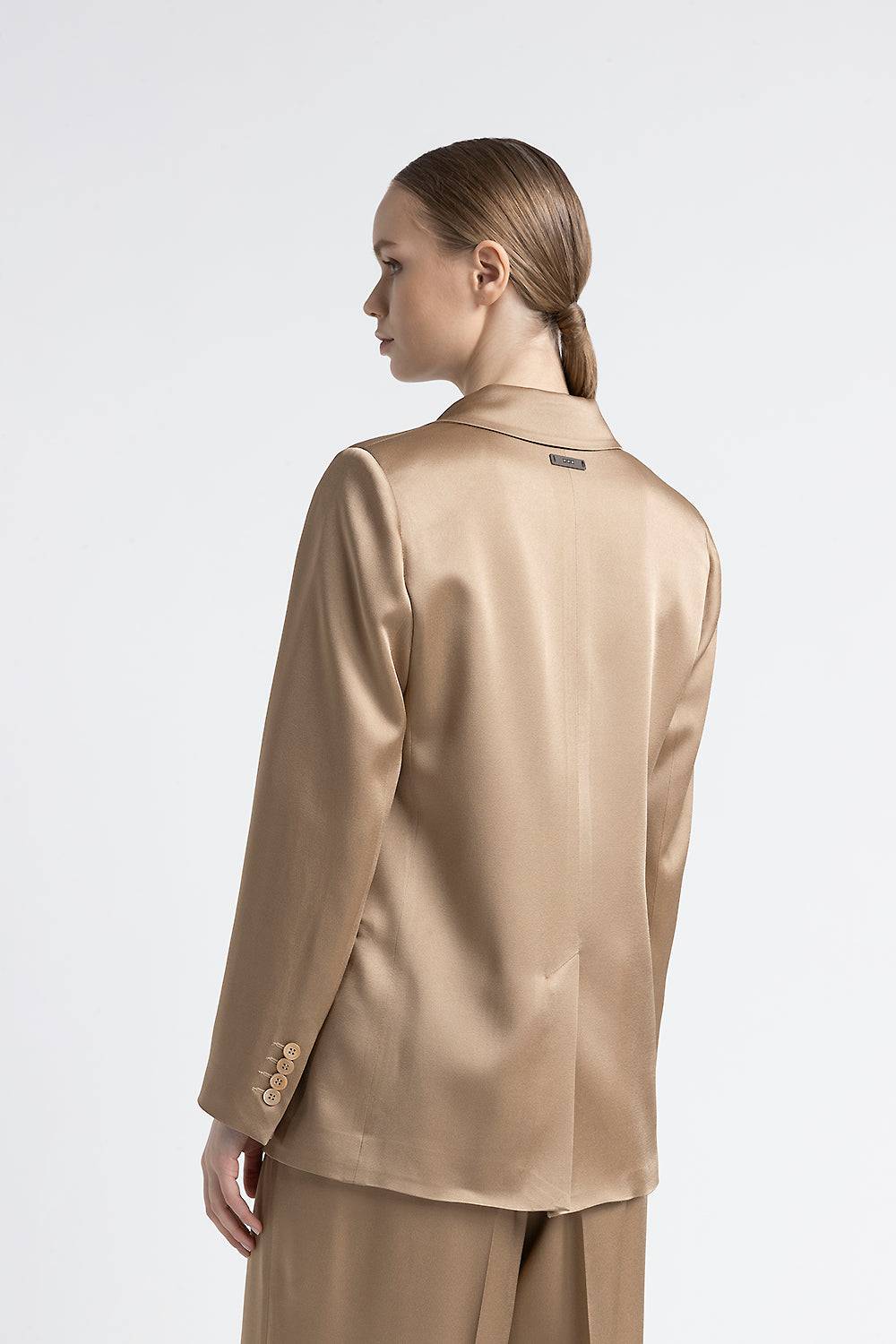 Peserico Blazer doppiopetto in cady enver satin Shopping Online