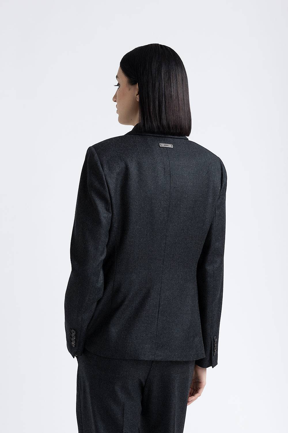 Peserico Blazer doppiopetto in flanella di lana lurex Affare Del Giorno