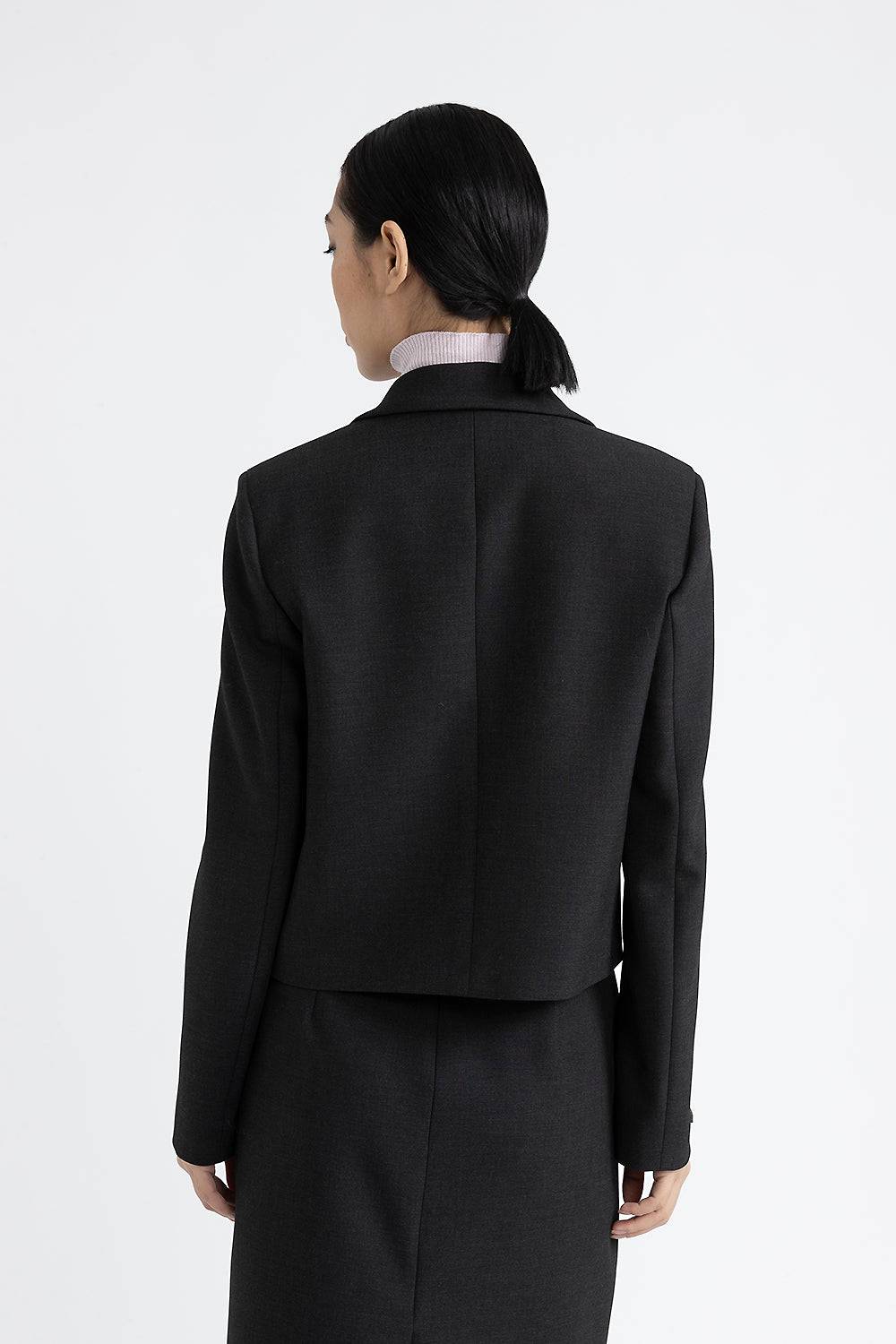Peserico Blazer crop in tela tecnica double Sottocosto