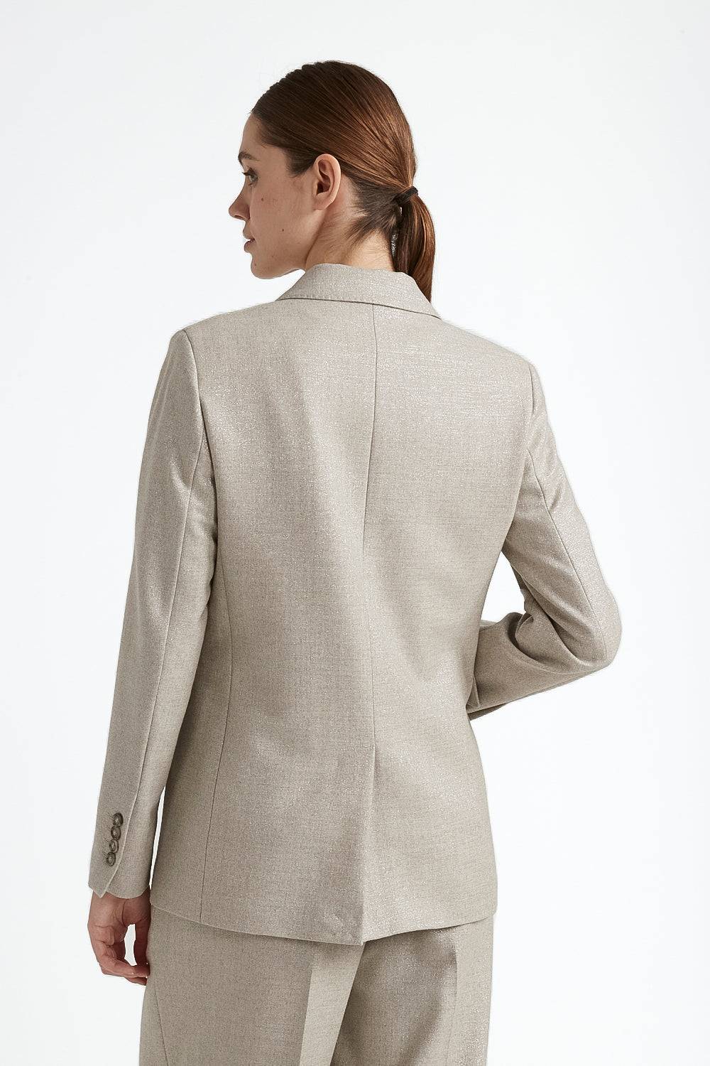 Peserico Blazer monopetto in lana stretch con lurex Convenienza