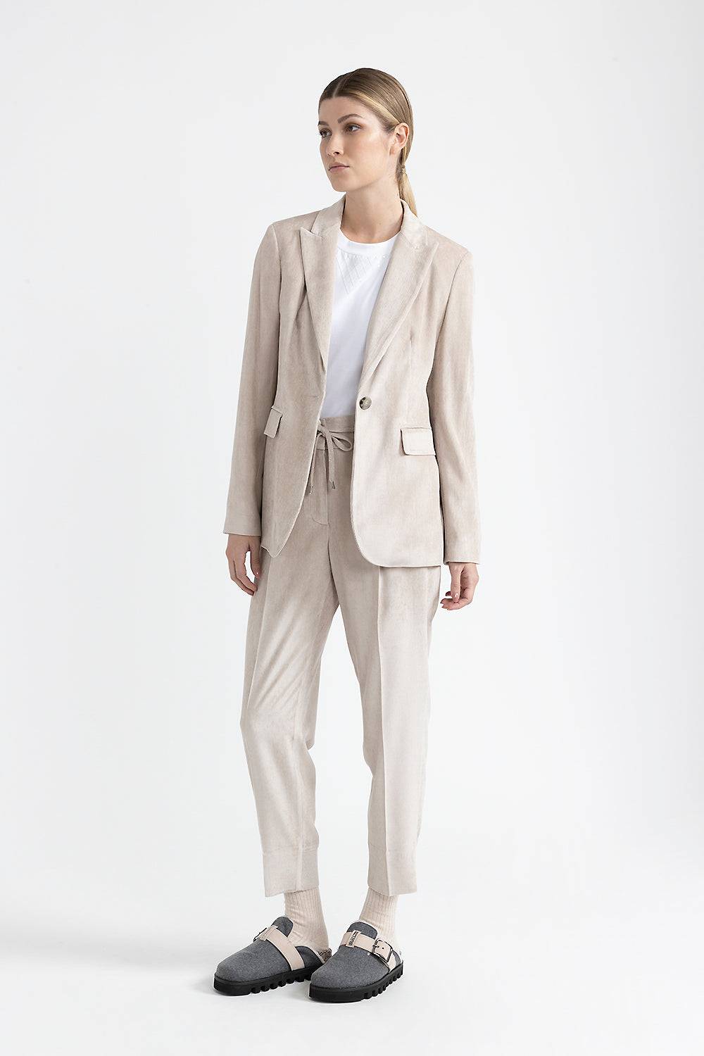 Peserico Blazer monopetto in velluto Presa