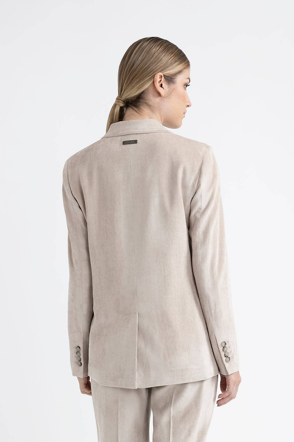 Peserico Blazer monopetto in velluto Presa
