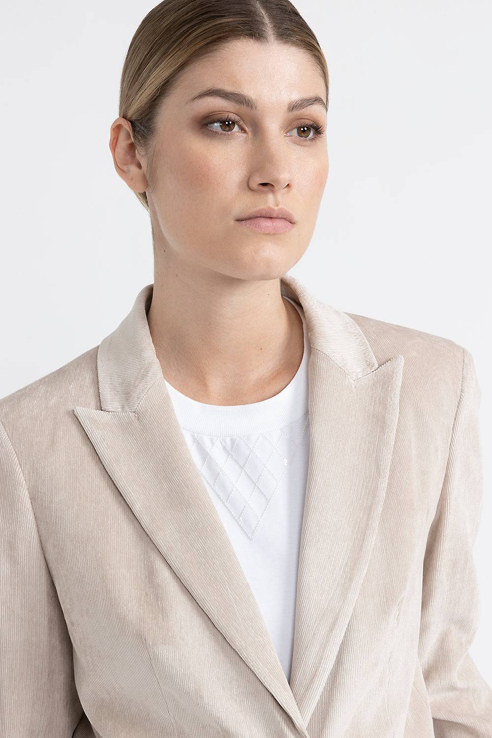 Peserico Blazer monopetto in velluto Presa