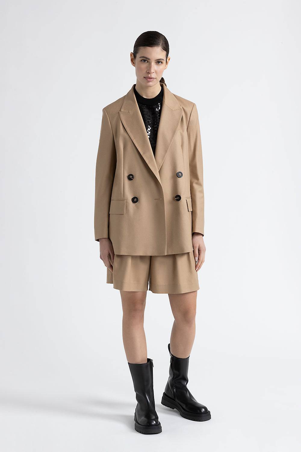 Peserico Blazer doppiopetto over in lana Offerta