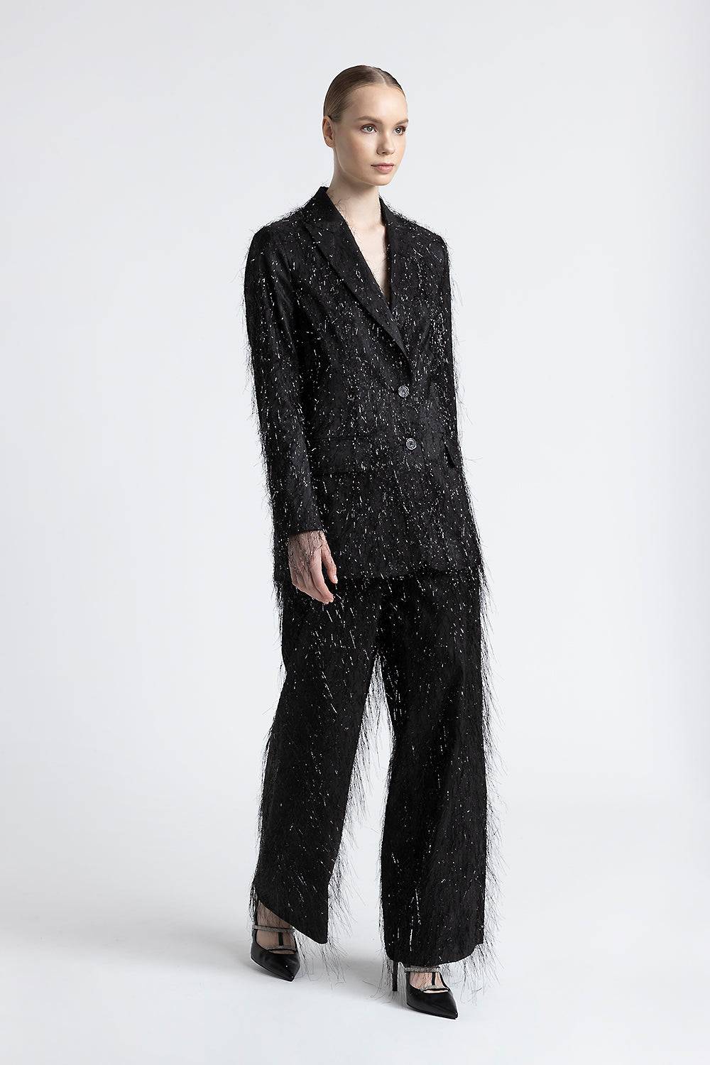Peserico Blazer monopetto in misto viscosa con lurex Economico