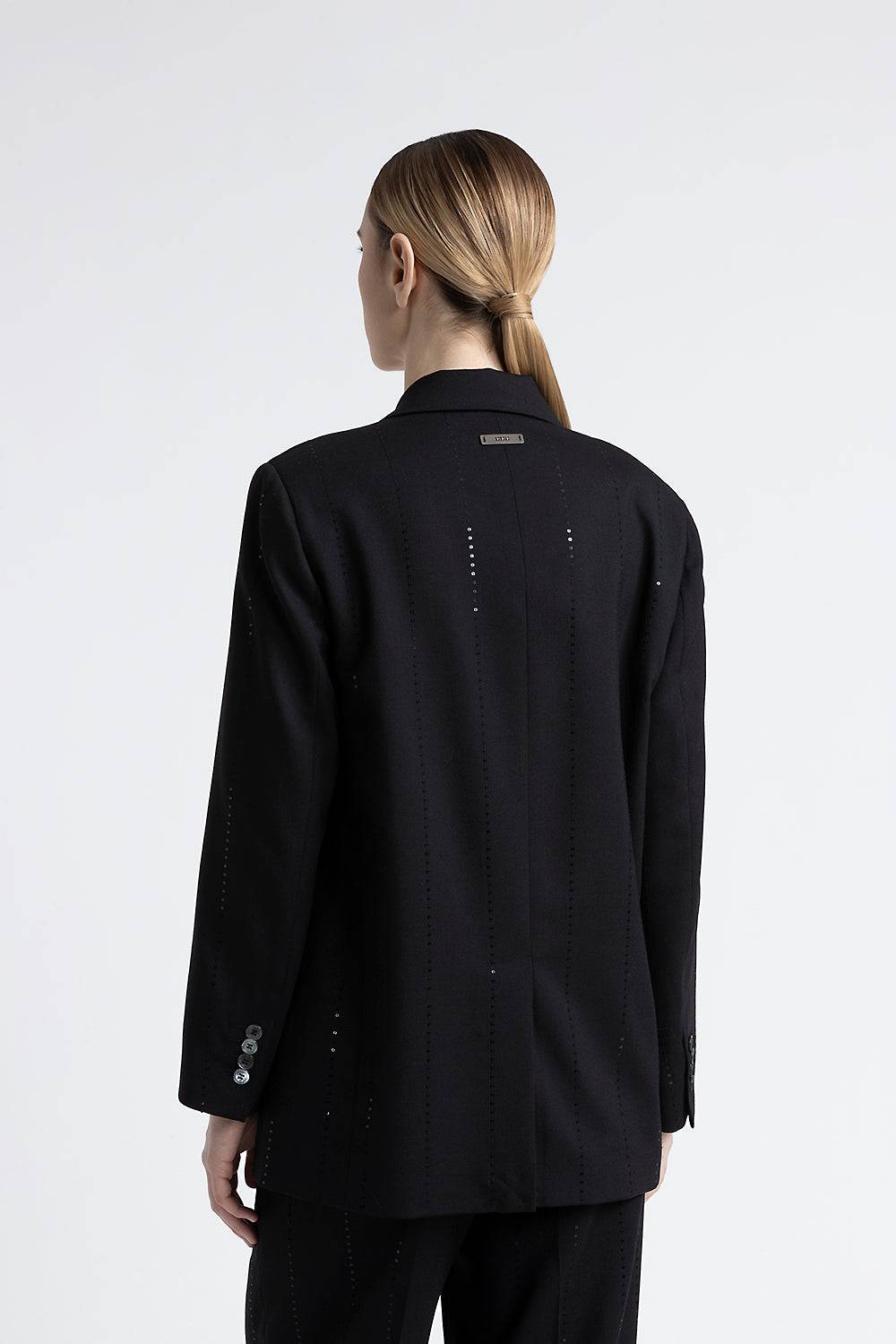 Peserico Blazer doppiopetto in lana tecnica con micropaillettes Online
