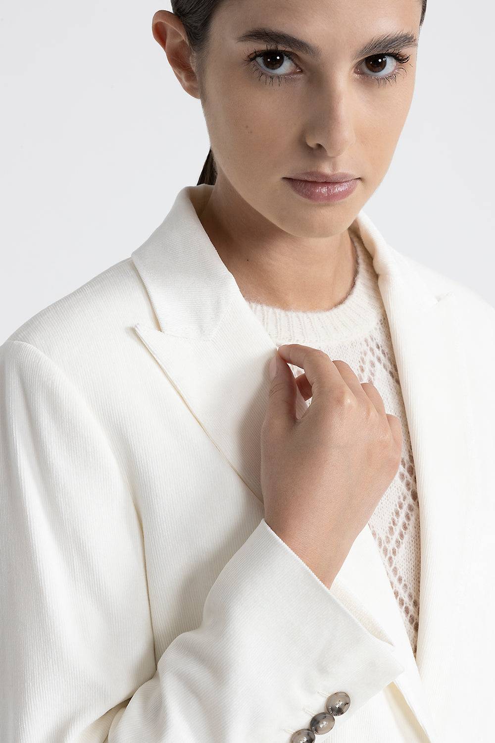 Peserico Blazer monopetto in velluto In Vendita