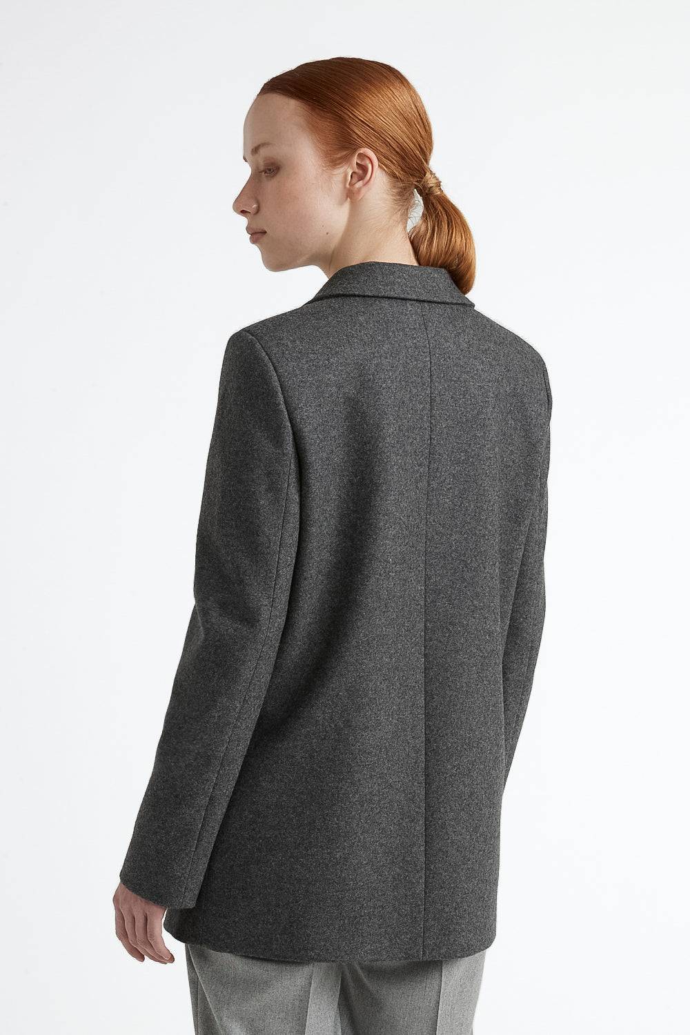 Peserico Blazer monopetto in jersey garzato misto lana Hotsell