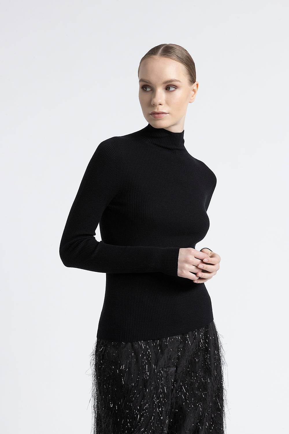Peserico Maglia collo alto in pura lana vergine