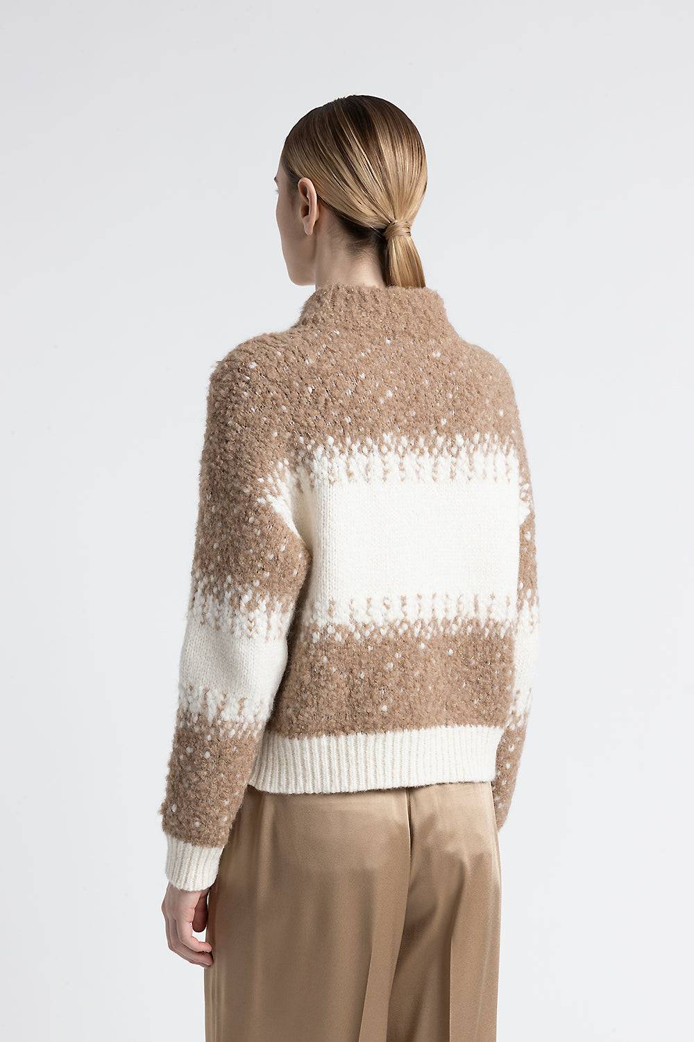 Peserico Maglia girocollo in alpaca, lana e paillettes Offerta