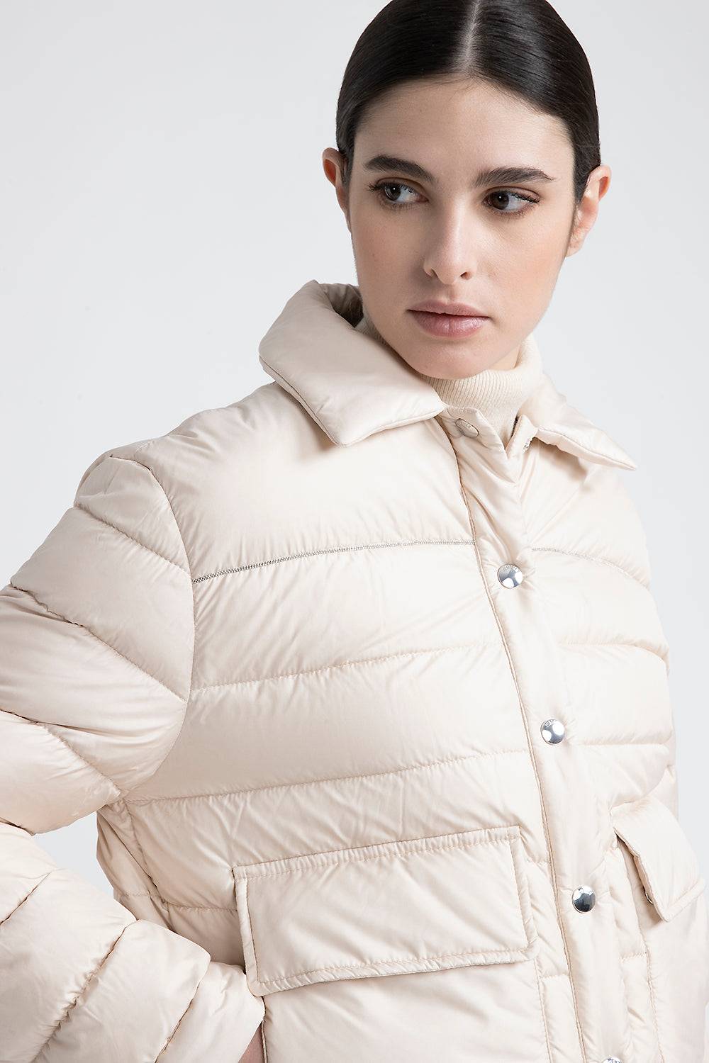 Peserico Giacca camicia in piuma d'oca con bottoni Negozi Online