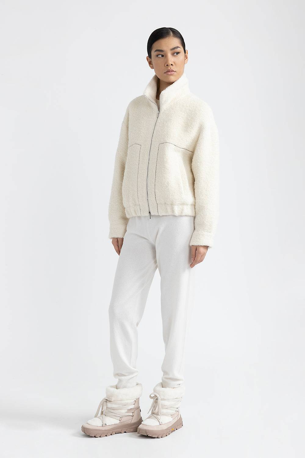 Peserico Giubbino in panno bouclè di lana e alpaca Promozione Limitata