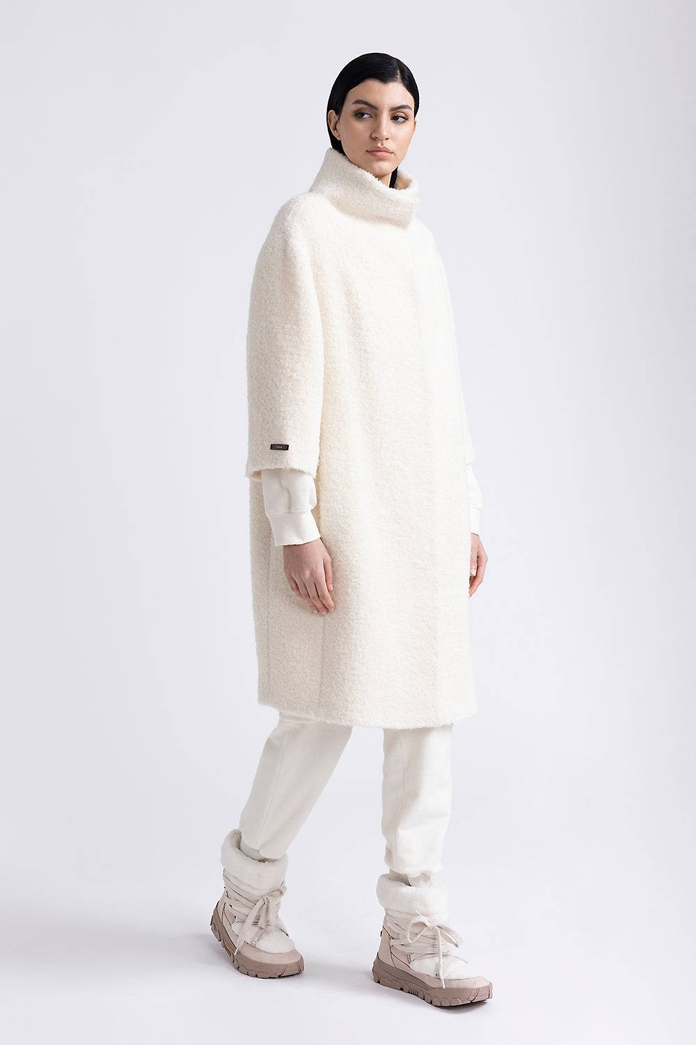 Peserico Cappotto in panno bouclè in lana e alpaca Prezzo Ridotto