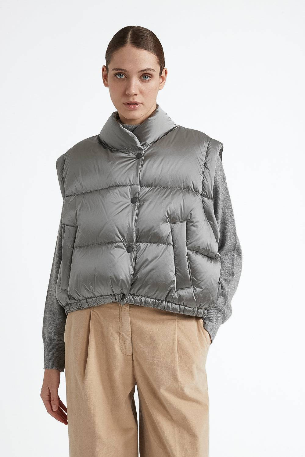 Peserico Piumino in twill di nylon cangiante water repellent Convenienza
