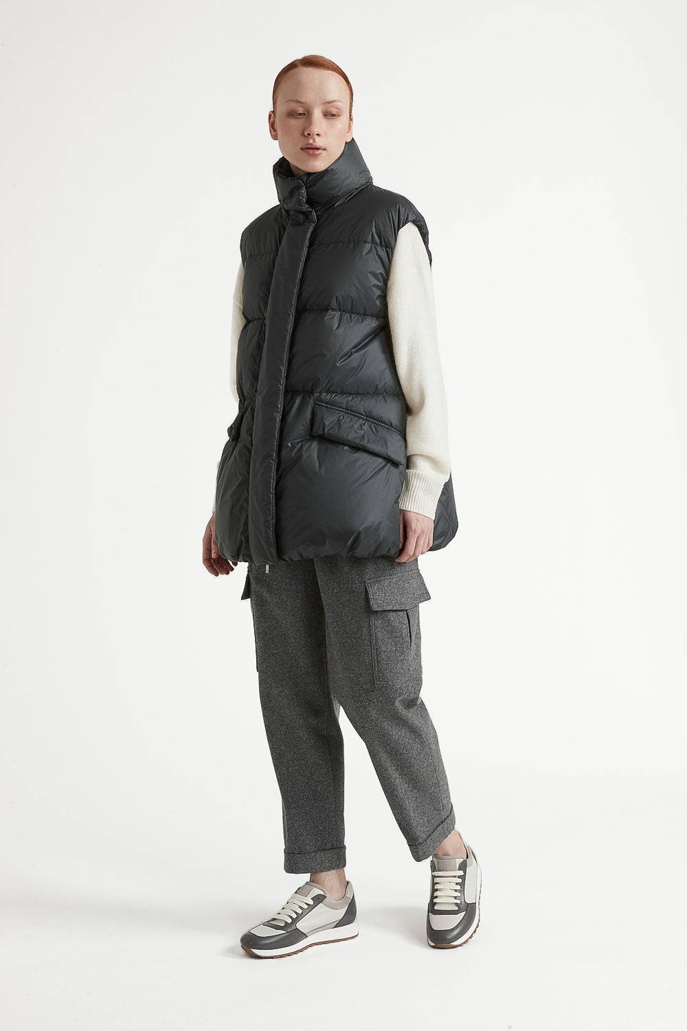 Peserico Gilet a palloncino in piuma d'oca e nylon ultraleggero Presa