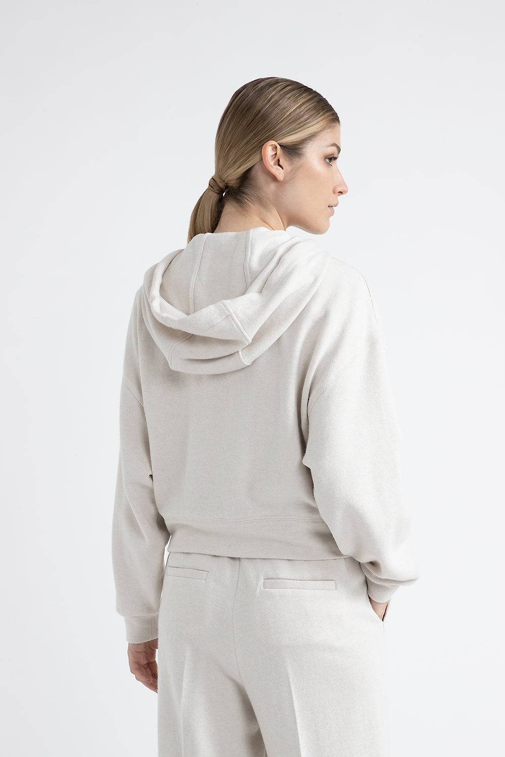 Peserico Felpa lurex di misto lana, cotone e lino In Vendita