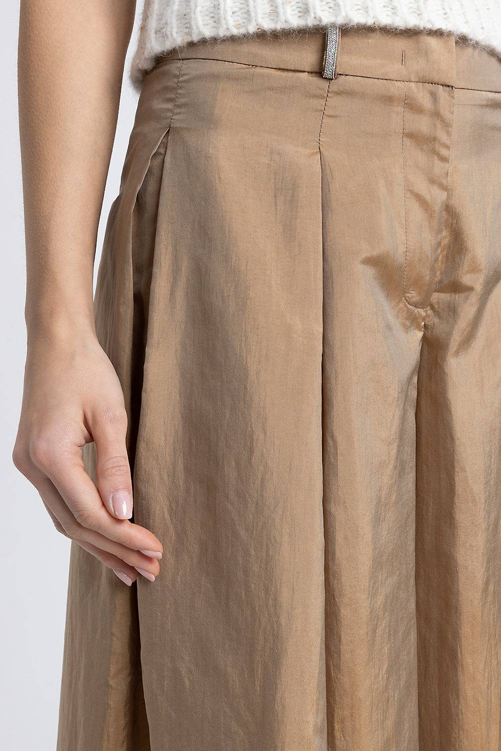 Peserico Pantalone ampio in leggera tela misto seta Vendita Economica