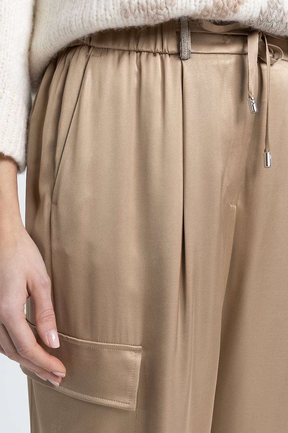 Peserico Pantalone cargo baggy in raso di viscosa Negozio
