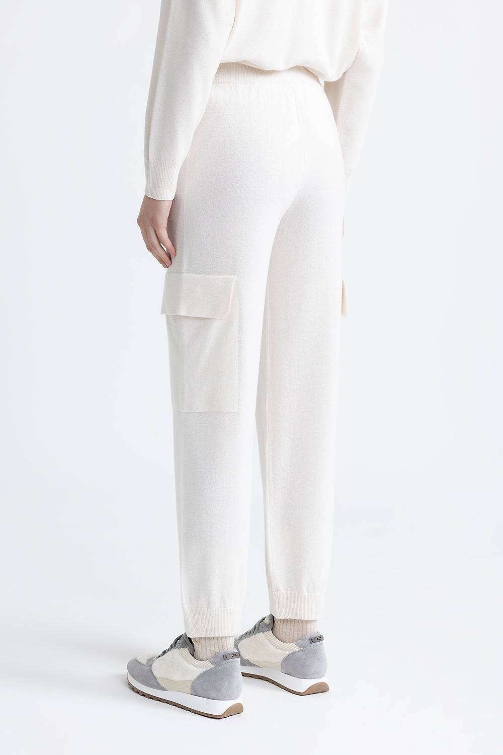 Peserico Pantalone baggy cargo in lana, seta e cashmere Nuova