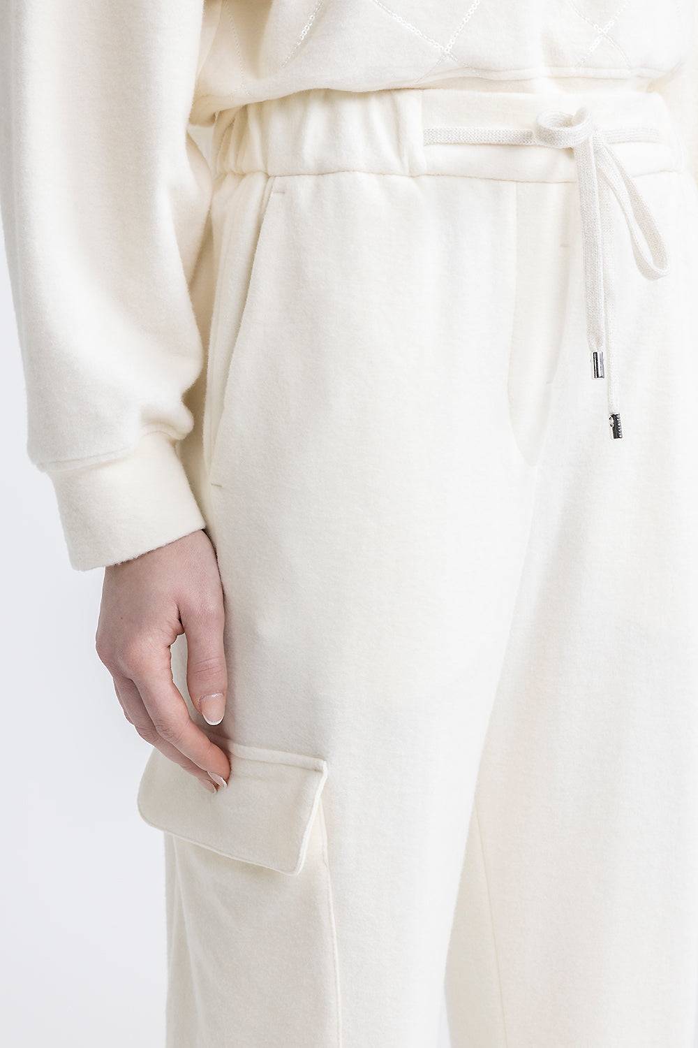 Peserico Pantalone jogger cargo in jersey di cotone Moda