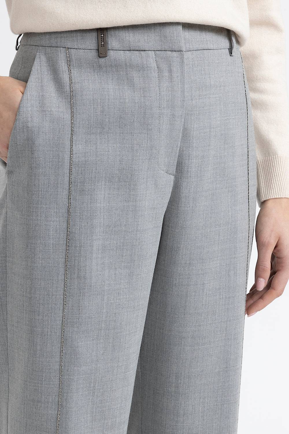 Peserico Pantalone classic tailored in lana tecnica Italia