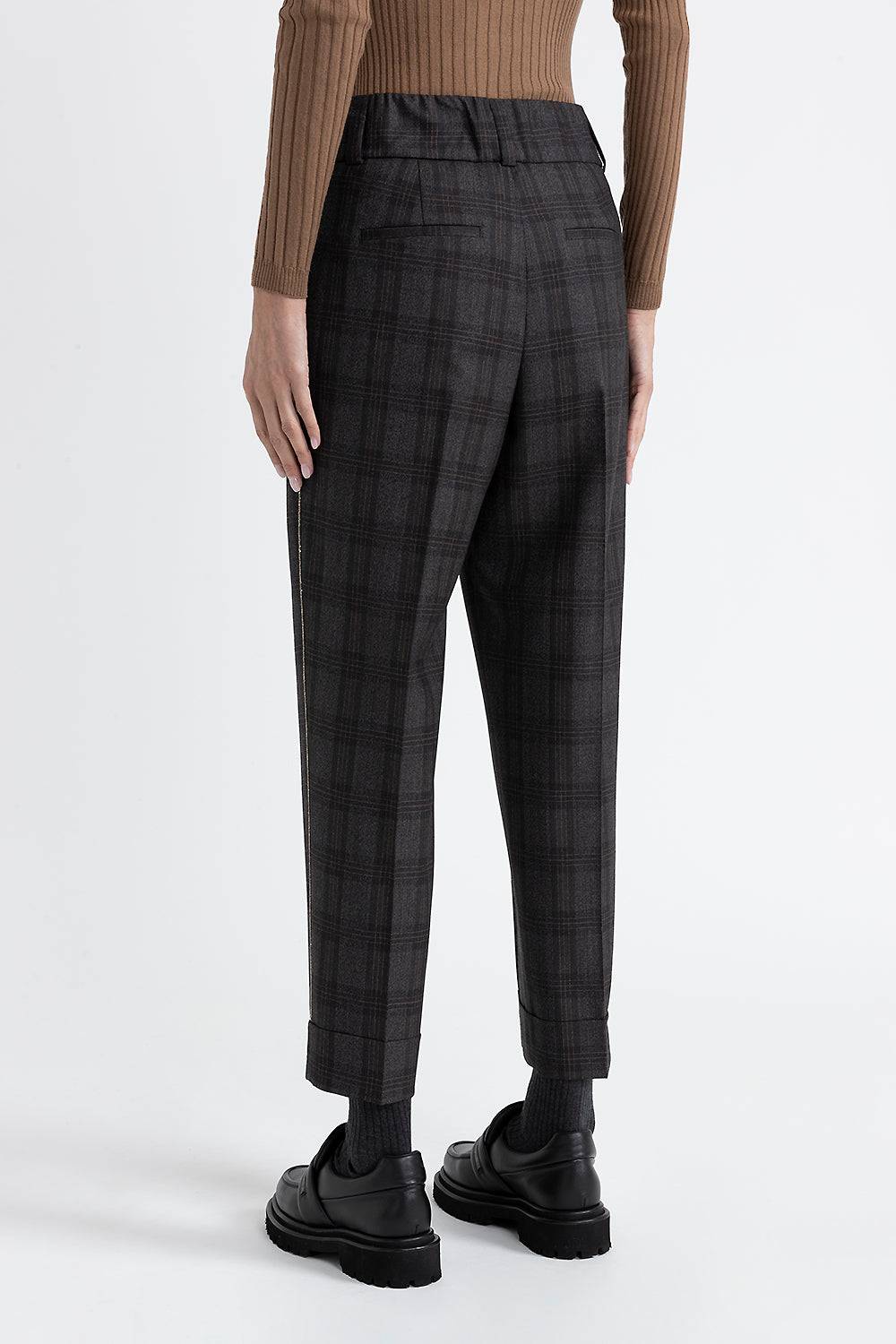 Peserico Pantalone a sigaretta in pura lana In Linea