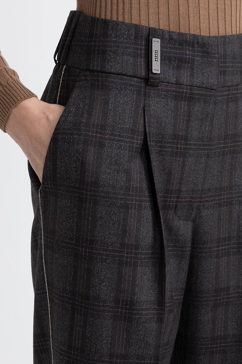 Peserico Pantalone a sigaretta in pura lana In Linea