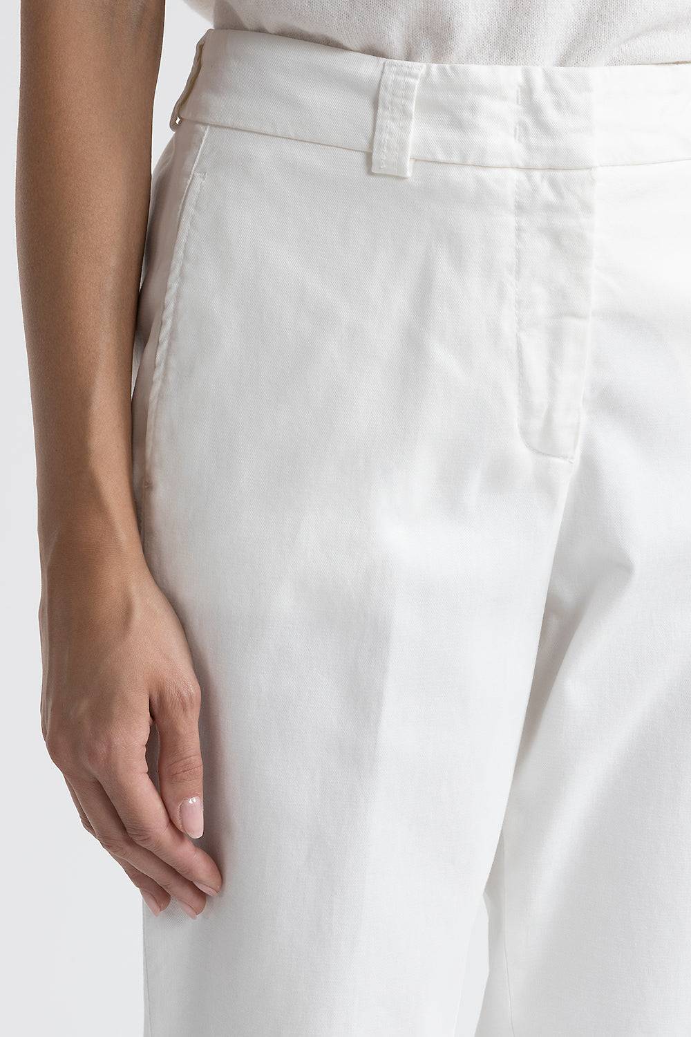 Peserico Pantalone carrot in gabardina mano pesca Nuovo