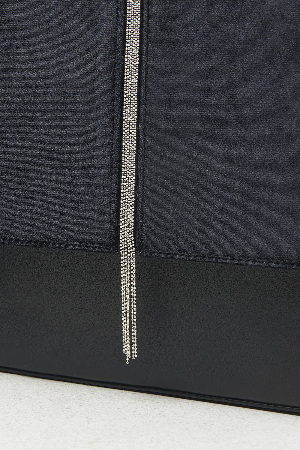 Peserico Borsa a mano in vera pelle e velluto Shopping Online