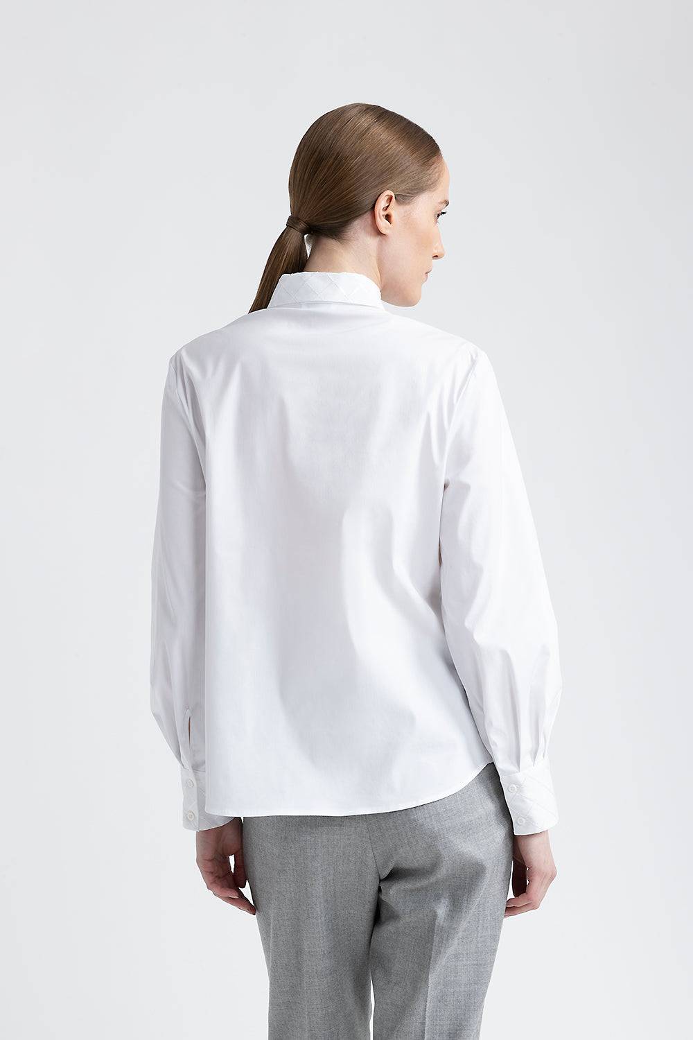 Peserico Camicia in popeline di cotone con paillettes Economico