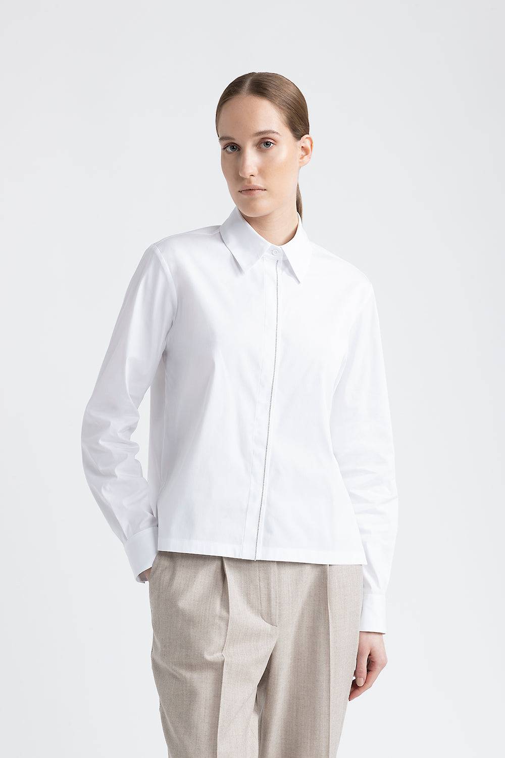 Peserico Camicia in cotone con Punto Luce