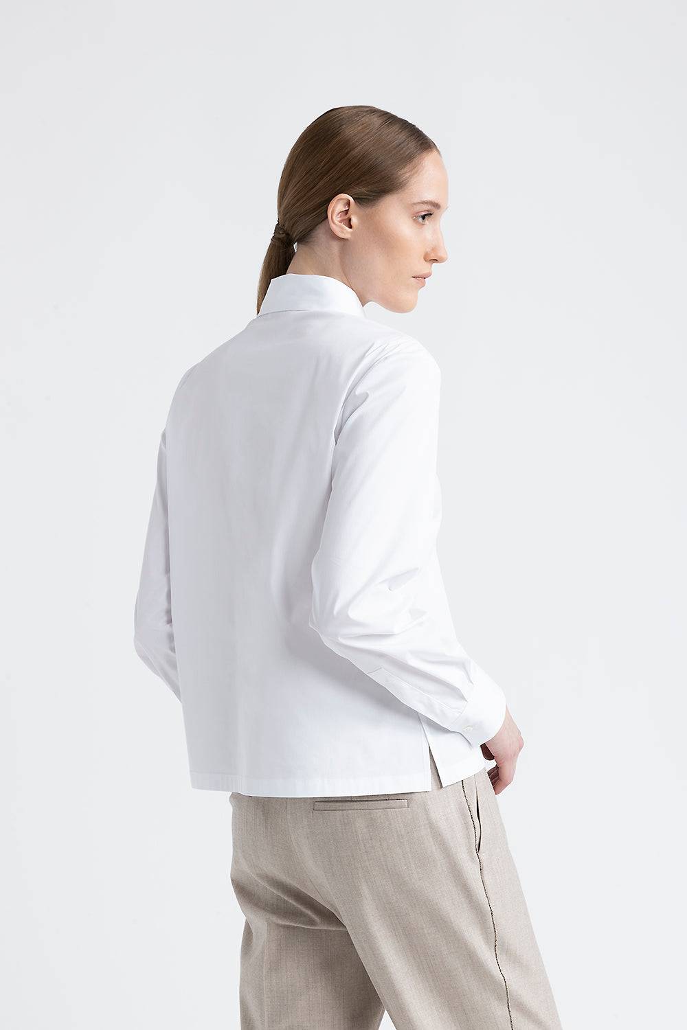Peserico Camicia in cotone con Punto Luce In Vendita