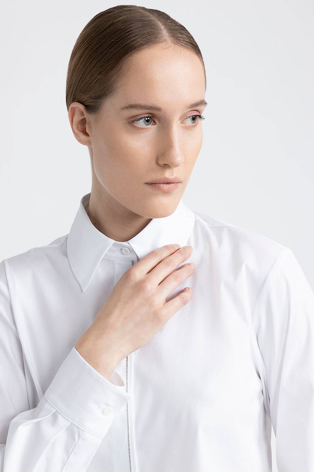 Peserico Camicia in cotone con Punto Luce In Vendita