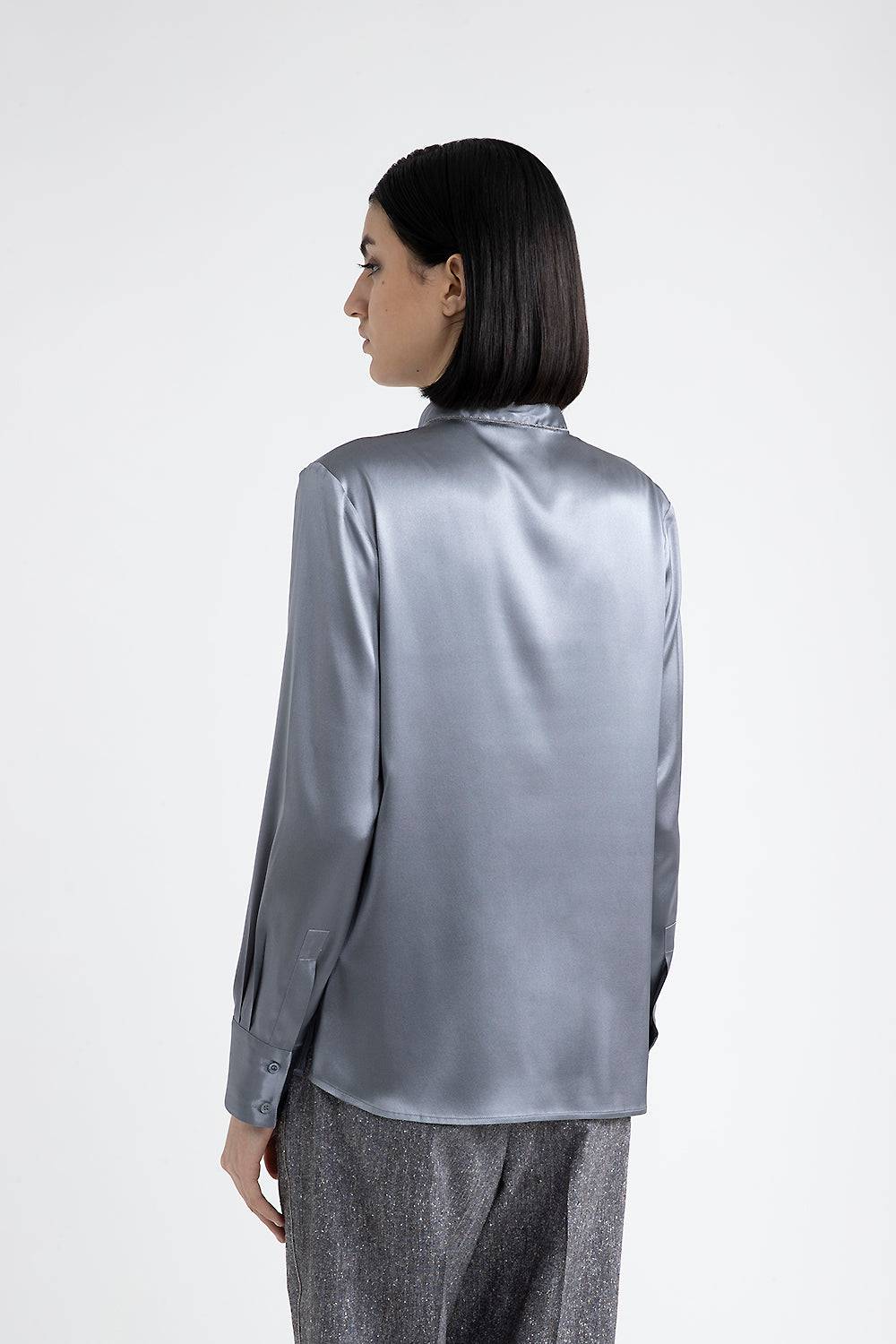 Peserico Camicia in raso di seta lucido Offerte