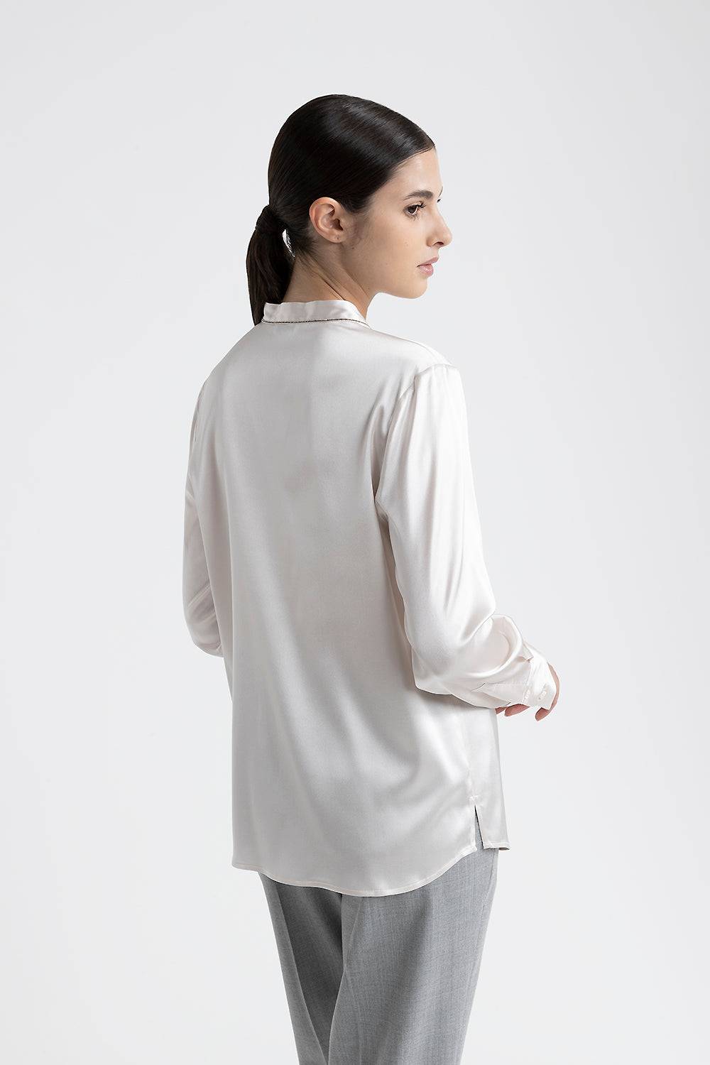 Peserico Camicia in raso di seta lucido Hotsell
