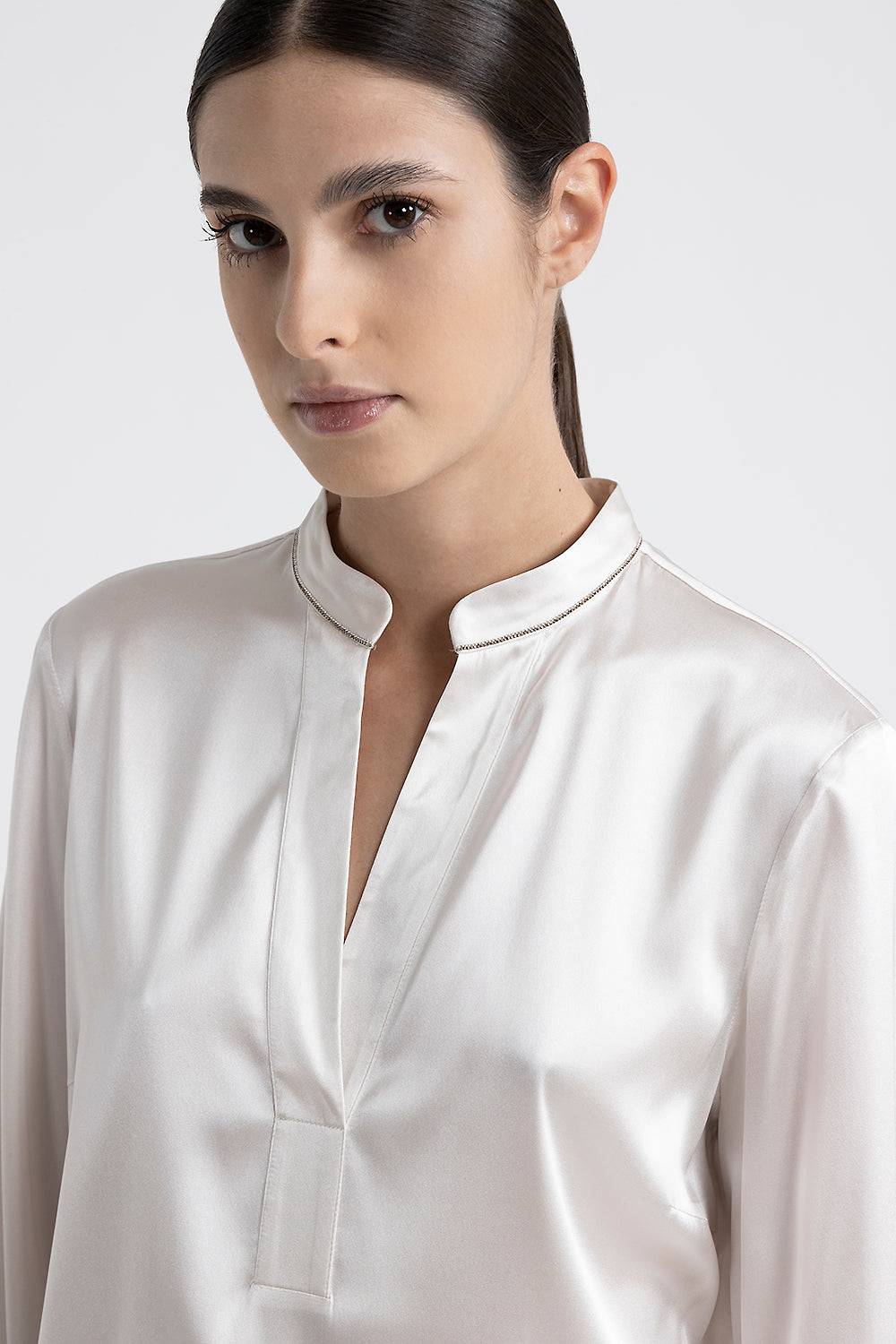 Peserico Camicia in raso di seta lucido Hotsell