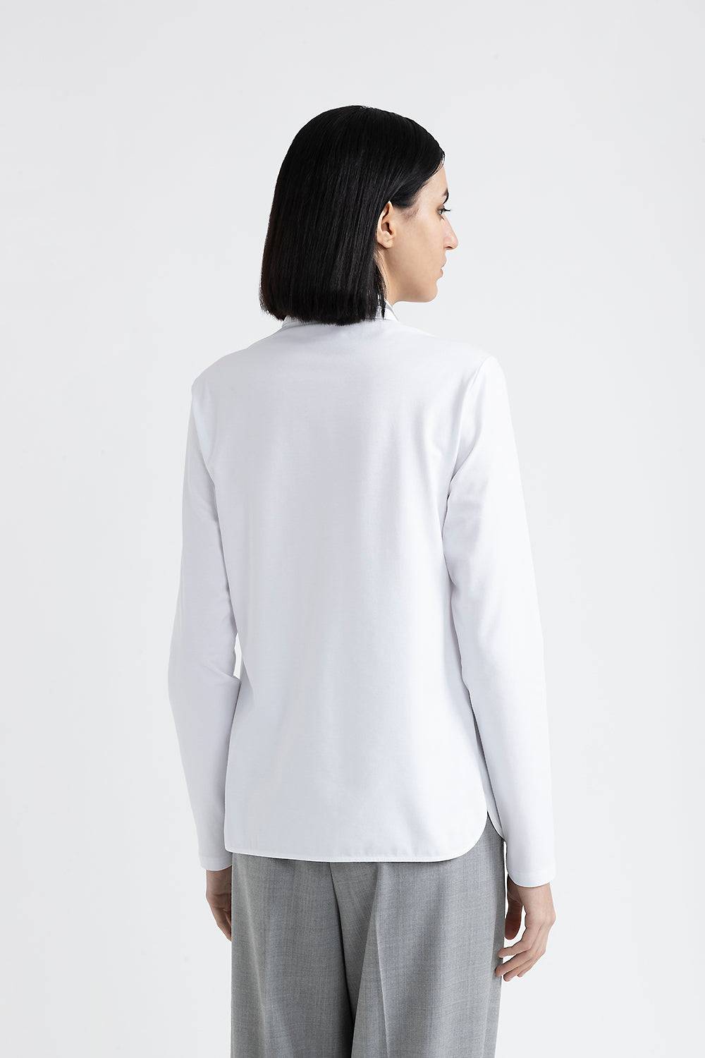 Peserico Camicia in popeline e jersey di cotone Vendita Calda
