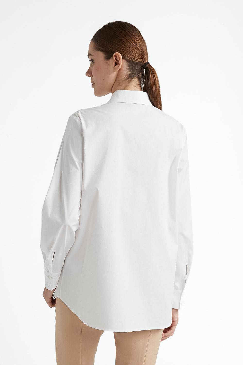 Peserico Camicia ampia in popeline di cotone Saldi Di Fabbrica