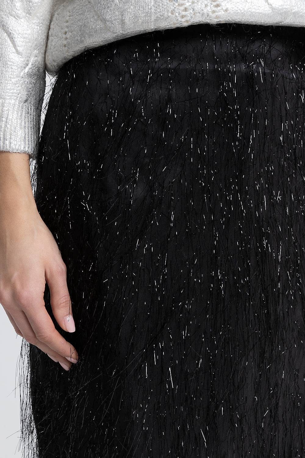 Peserico Gonna lunga a tubino in viscosa con lurex Qualità