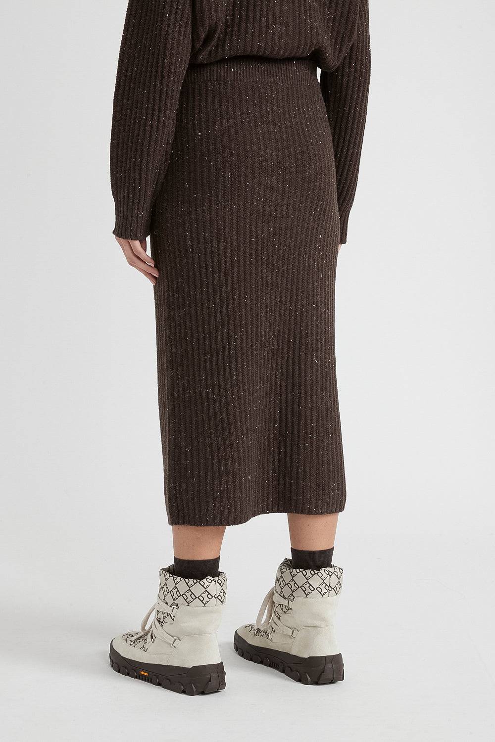 Peserico Gonna midi in lana, seta, cashmere e lurex Promozione