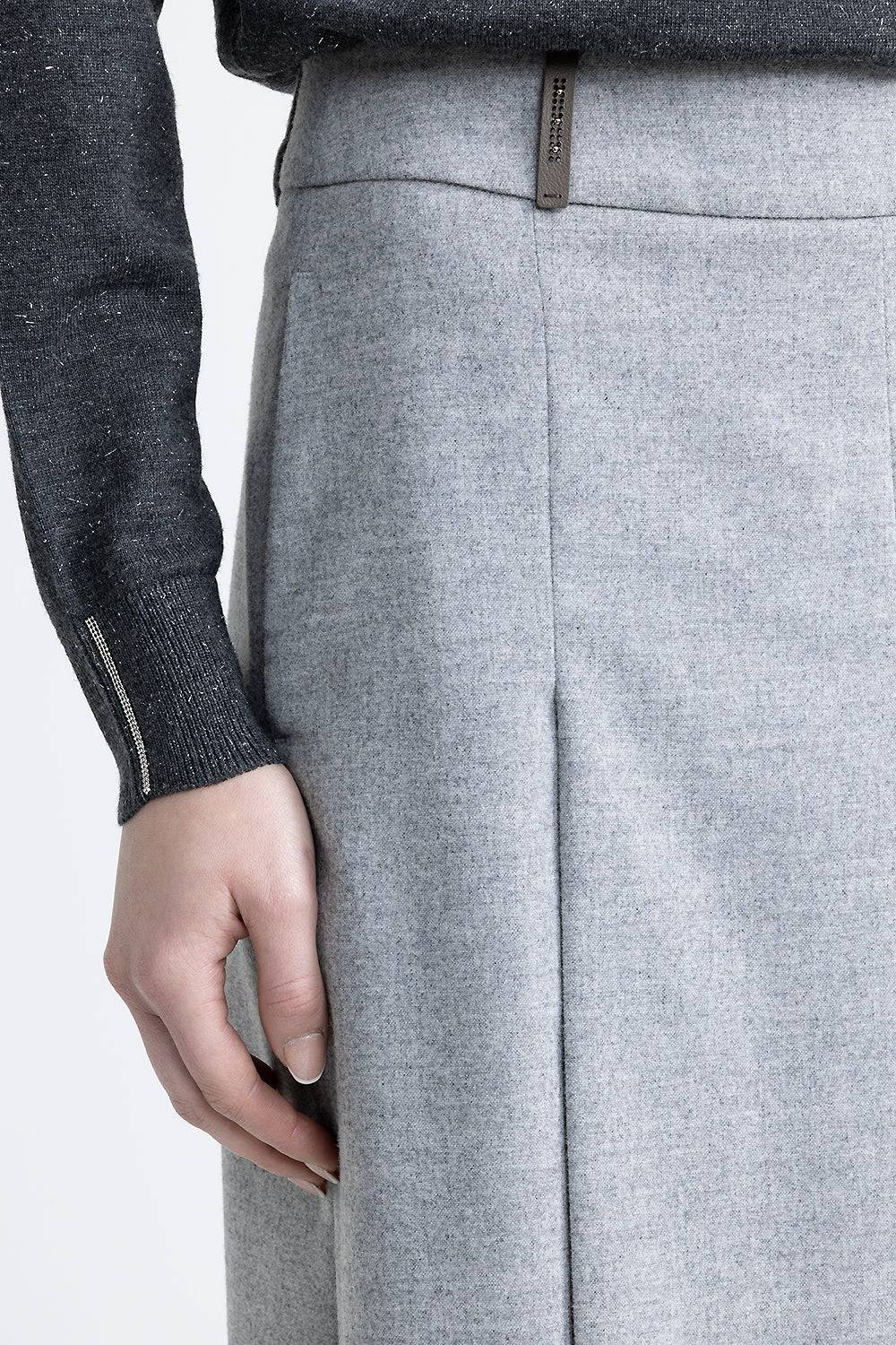 Peserico Gonna pantalone in flanella leggera e lana viscosa Spedizione Gratuita