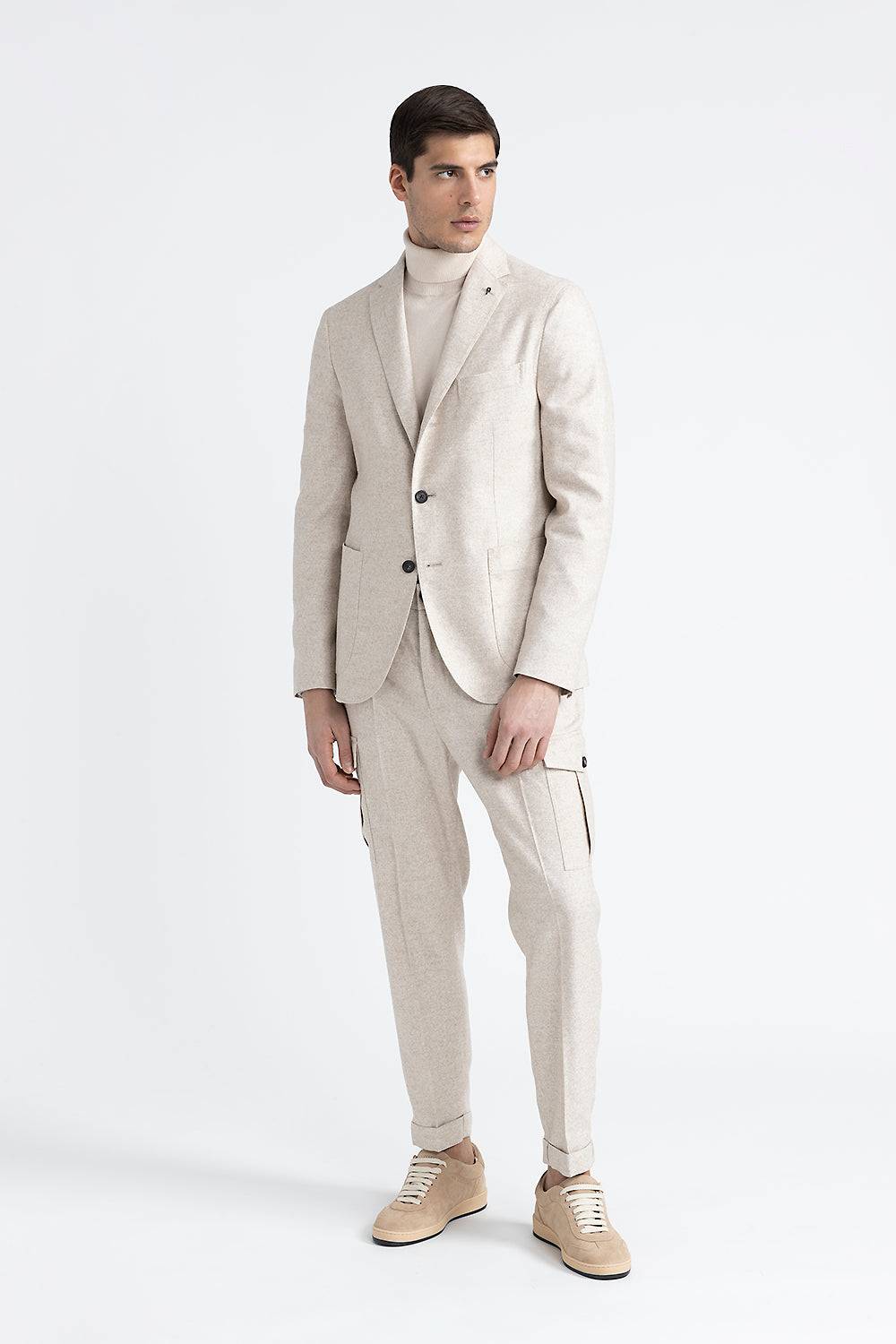 Peserico Blazer monopetto in tweed di lana, seta e cashmere Vendita Economica