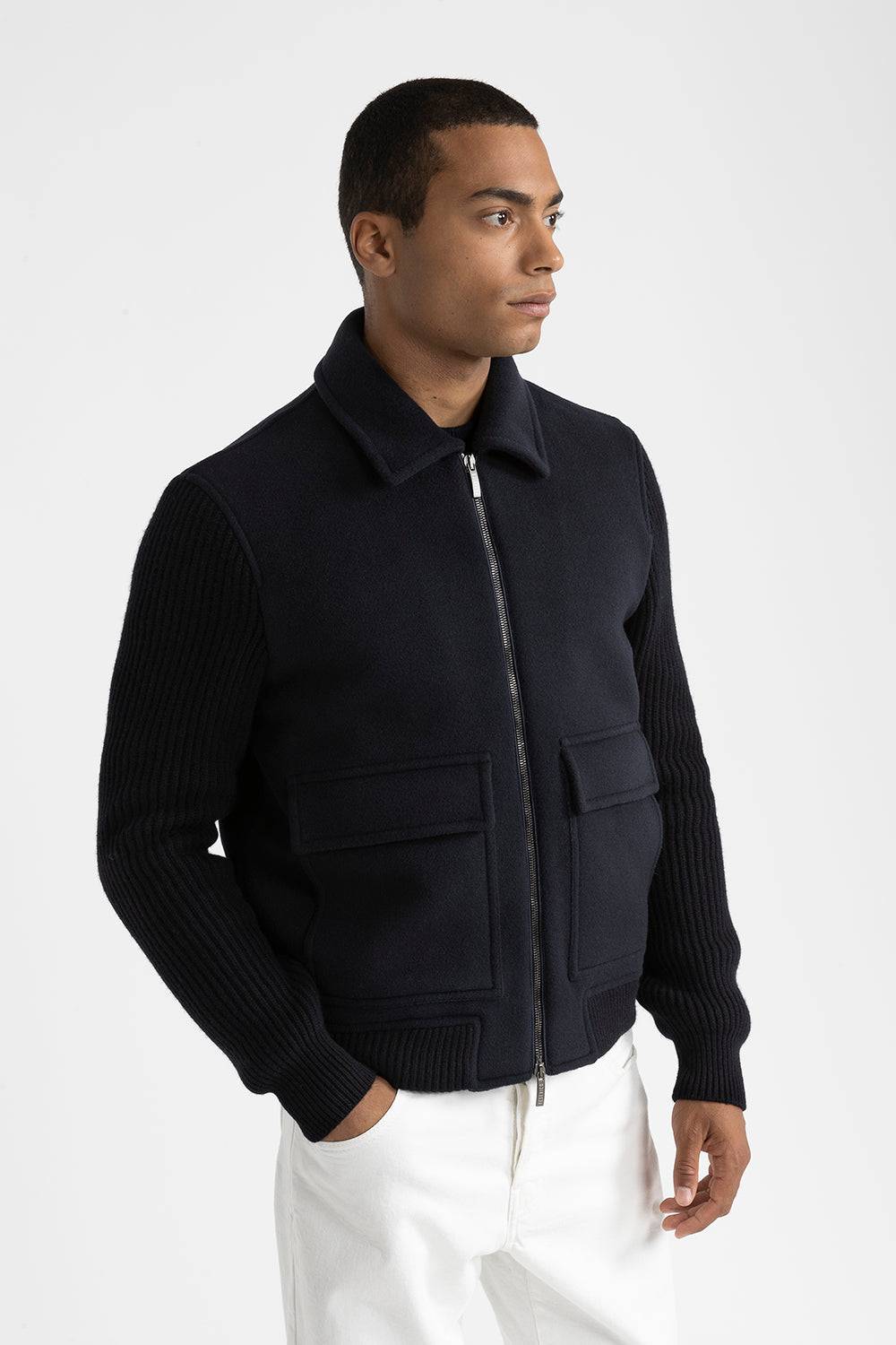 Peserico Giubbino in panno double di lana cashmere