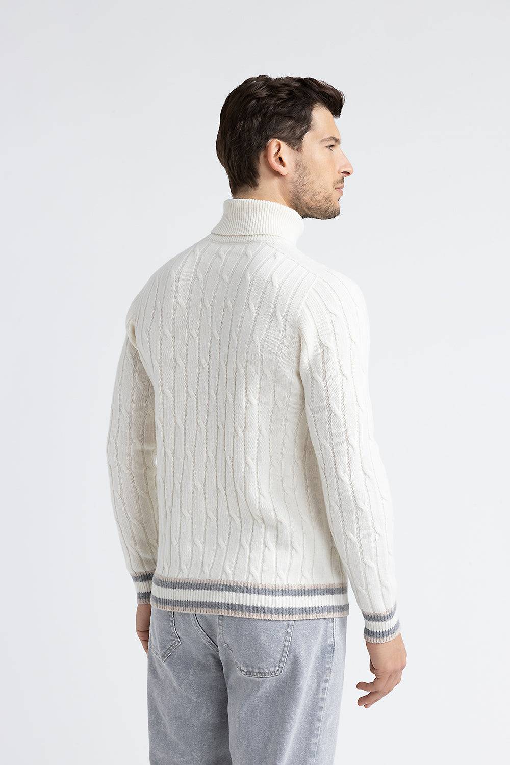 Peserico Maglia collo alto in lana merinos e cashmere Promozione Limitata